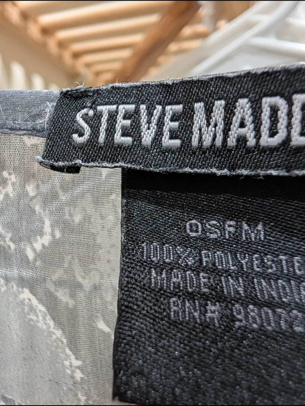 Steve Madden Sheer Snakeskin Print Duster Kimono - Gray